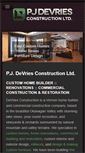 Mobile Screenshot of devriesconstruction.net